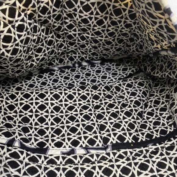 VERA BRADLEY Black & White Floral Messenger Bag - Picture 10 of 10